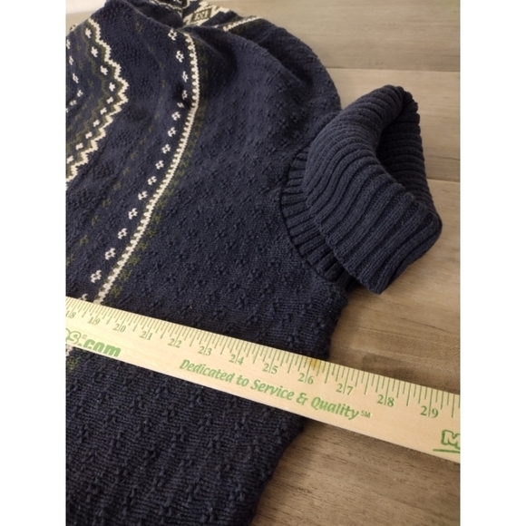 Liberty Sweaters Fair Isle Nordic pattern navy blue sweater - Picture 7 of 11